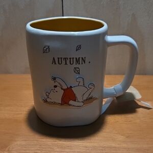 Rae Dunn Autumn Mug with Pooh Bear Design